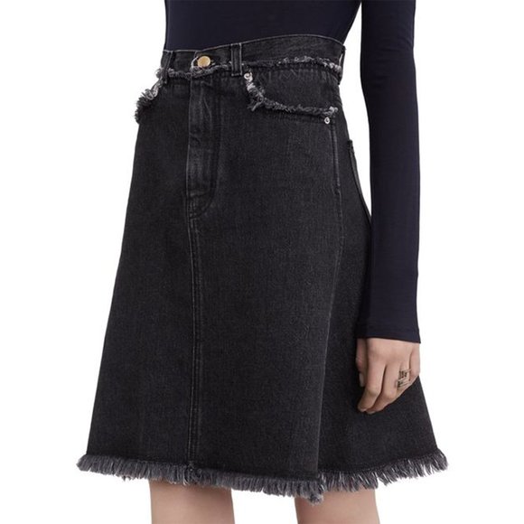Acne Studios Dresses & Skirts - Acne Studios Gisella Black Denim Midi Skirt 38